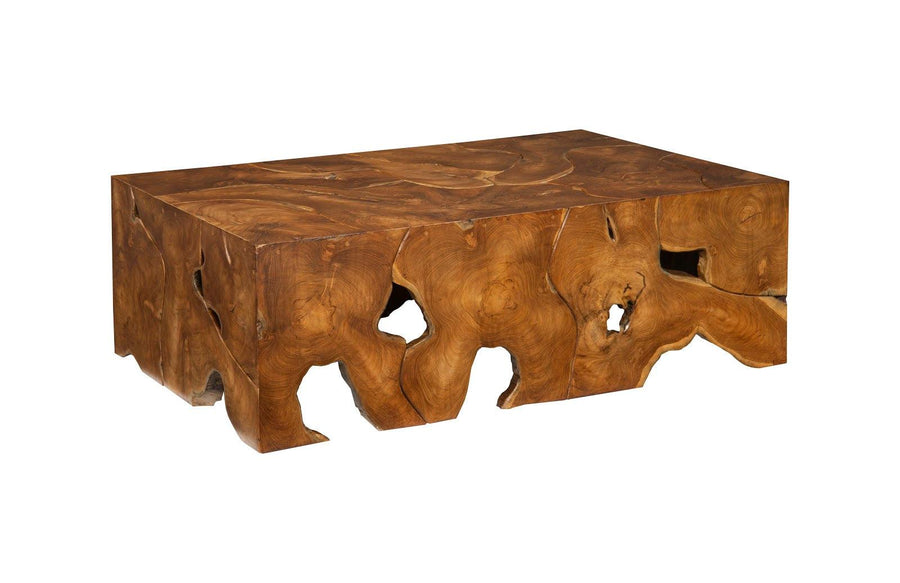 SwayLiving Teak Slice Coffee Table, Rectangle COFFEE TABLES