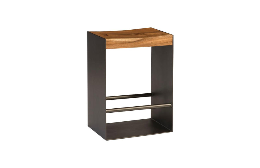 SwayLiving Iron Frame Counter Stool, Natural BAR STOOLS + COUNTER STOOLS