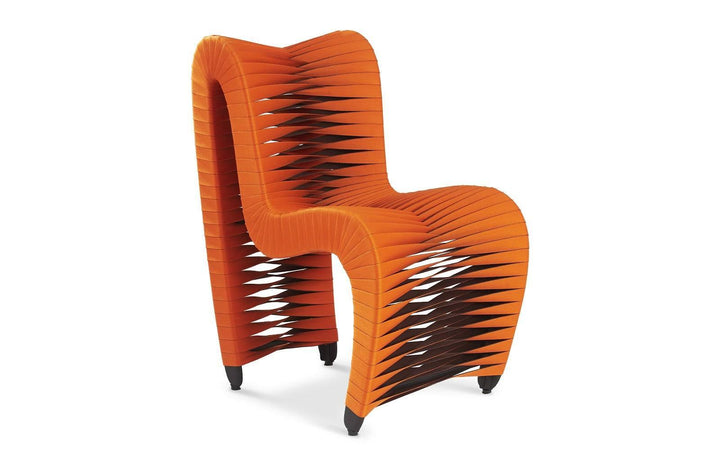 SwayLiving Seat Belt Dining Chair, Orange - Set of 2 DINING CHAIRS