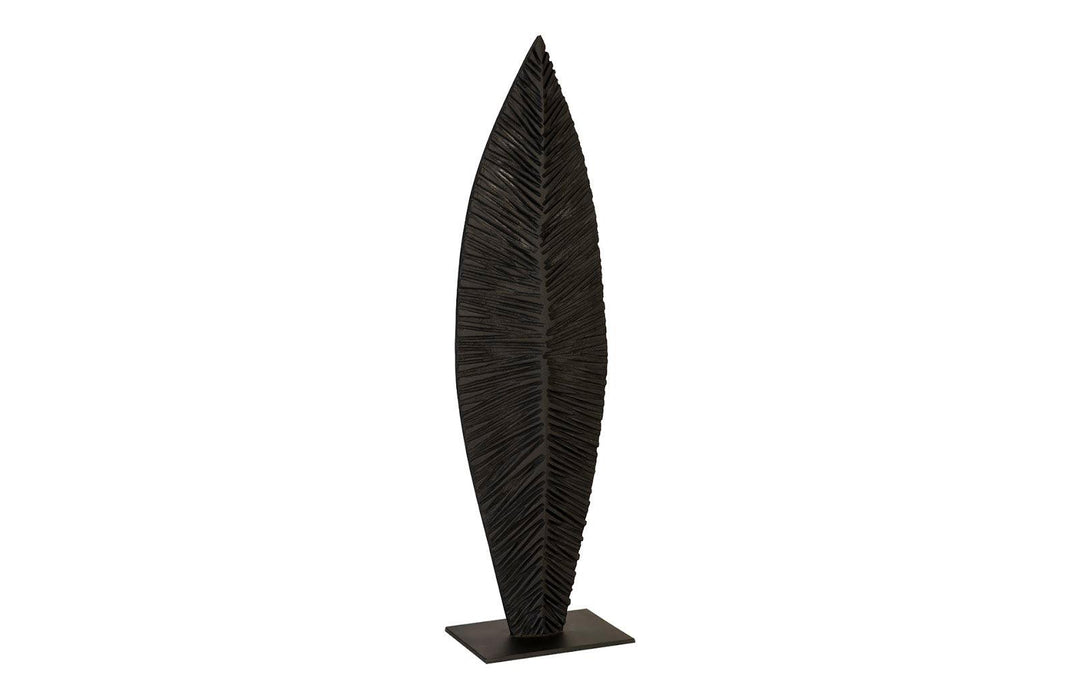 SwayLiving Carved Leaf on Stand, Burnt, MD DECORATIVE OBJECTS