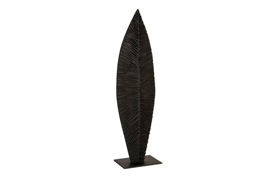 SwayLiving Carved Leaf on Stand, Burnt, MD DECORATIVE OBJECTS