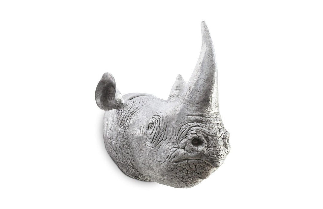 SwayLiving Rhino Wall Art, Resin, Silver Leaf WALL ACCENTS