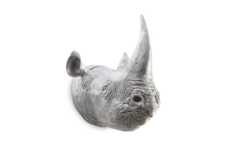 SwayLiving Rhino Wall Art, Resin, Silver Leaf WALL ACCENTS