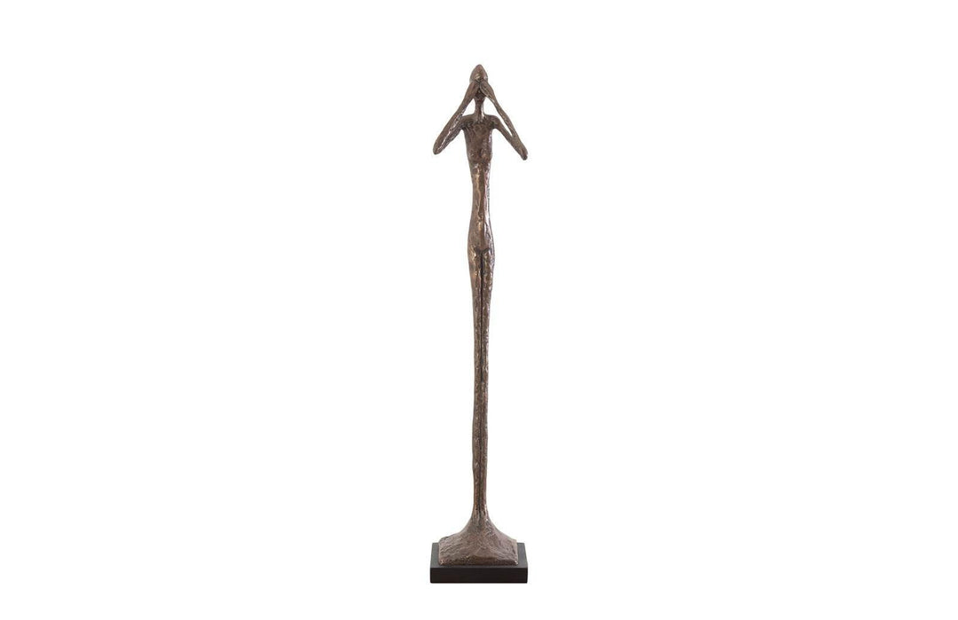 SwayLiving See No Evil Slender Sculpture, Small, Resin, Bronze Finish DECORATIVE OBJECTS