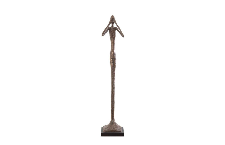 SwayLiving See No Evil Slender Sculpture, Small, Resin, Bronze Finish DECORATIVE OBJECTS