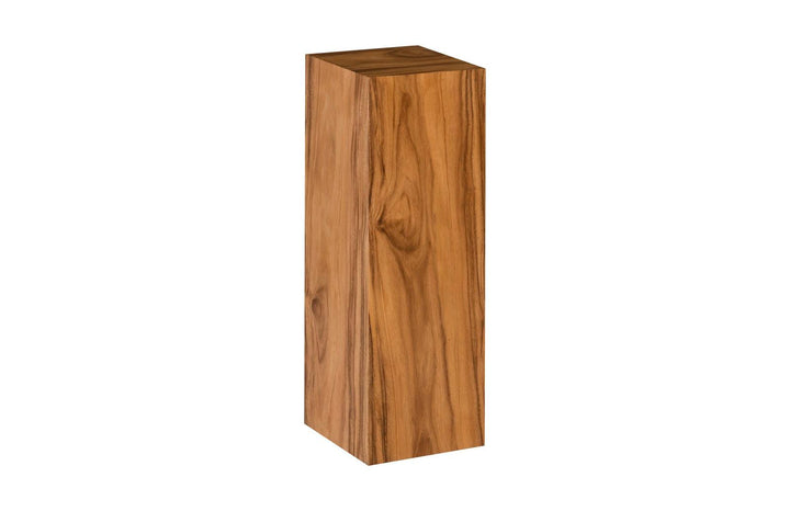 SwayLiving Origins Pedestal, Large, Mitered Chamcha Wood, Natural ACCENT TABLES
