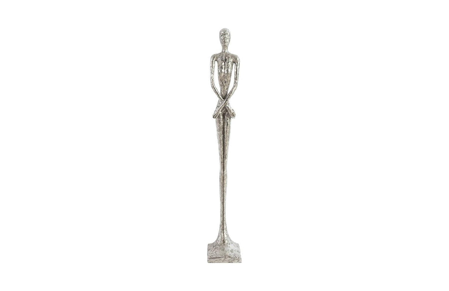 SwayLiving Lottie Sculpture, Small, Resin, Silver Leaf DECORATIVE OBJECTS