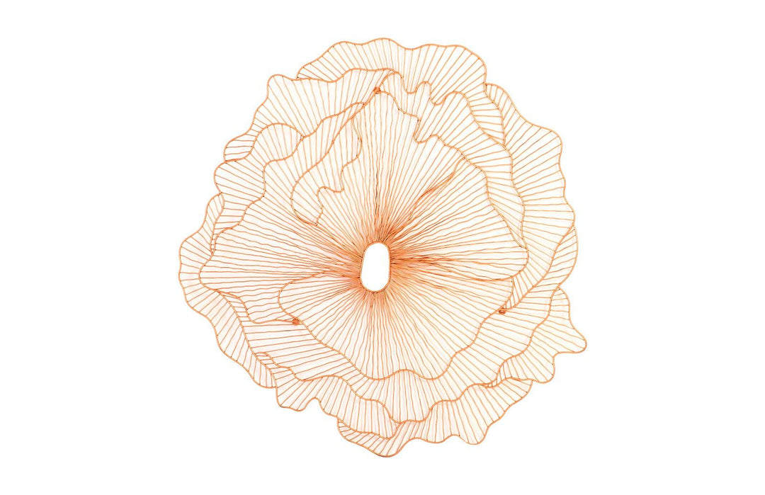 SwayLiving Poppy Flower Wall Art, Copper, LG WALL ACCENTS