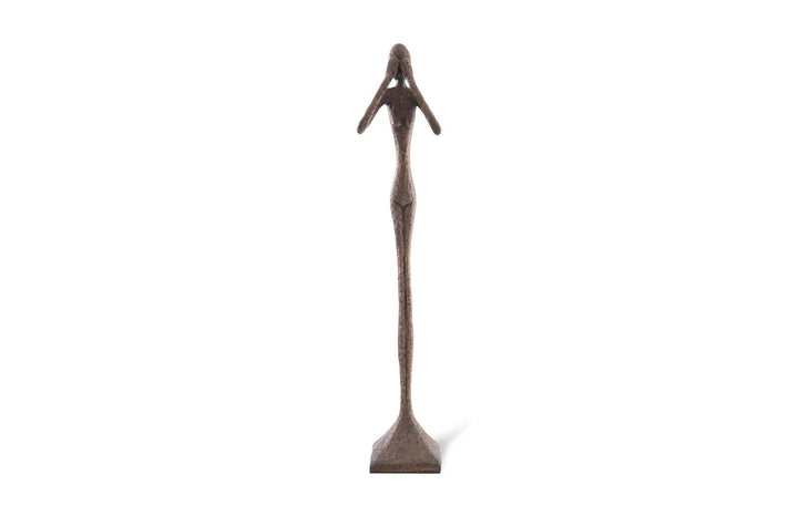 SwayLiving See No Evil Slender Sculpture, Large, Resin, Bronze Finish DECORATIVE OBJECTS