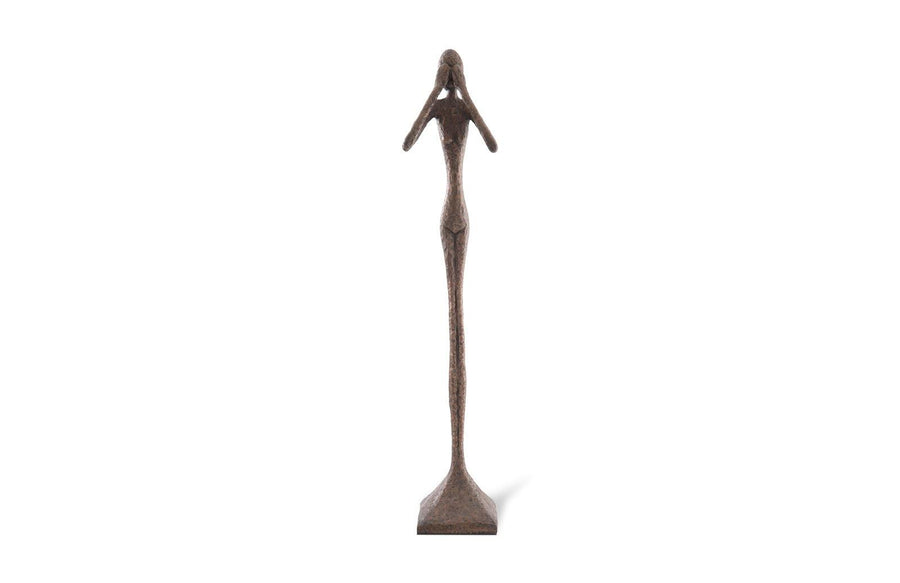 SwayLiving See No Evil Slender Sculpture, Large, Resin, Bronze Finish DECORATIVE OBJECTS