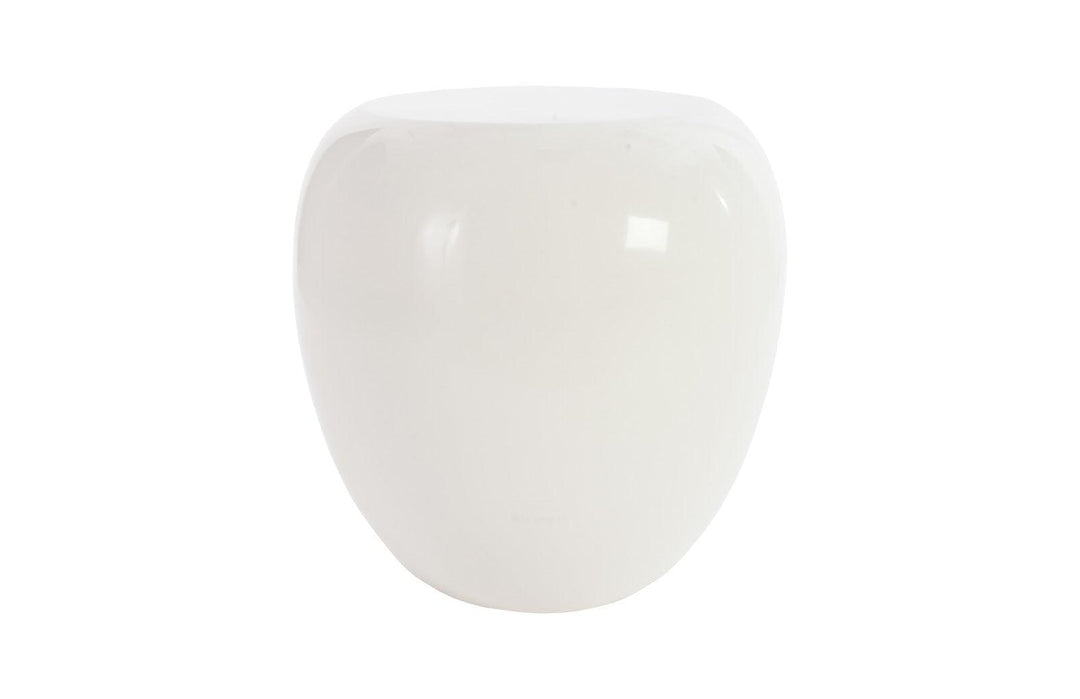 SwayLiving River Stone Side Table, Gel Coat White ACCENT TABLES
