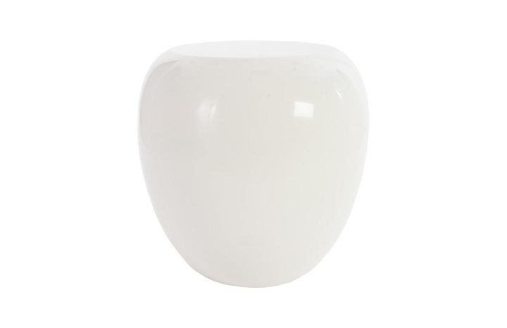 SwayLiving River Stone Side Table, Gel Coat White ACCENT TABLES