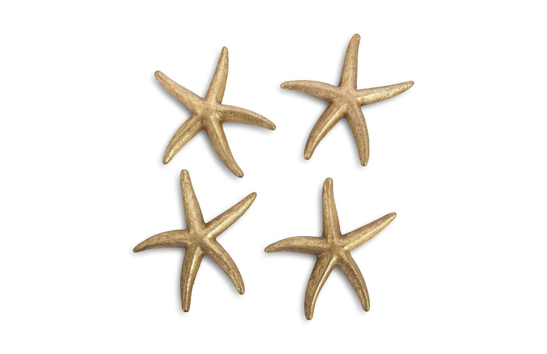SwayLiving Starfish, Gold Leaf, Set of 4, SM WALL ACCENTS