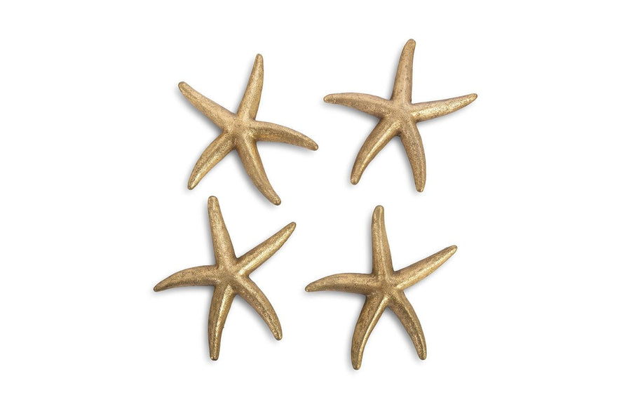 SwayLiving Starfish, Gold Leaf, Set of 4, SM WALL ACCENTS