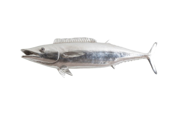 SwayLiving Wahoo Fish, Silver Leaf WALL ACCENTS