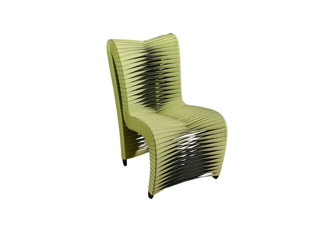 SwayLiving Seat Belt Dining Chair, High Back, Green/Black - Set of 2 DINING CHAIRS