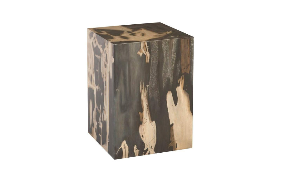 SwayLiving Cast Petrified Wood Stool, Resin, Square OTTOMANS, POUFS, + STOOLS
