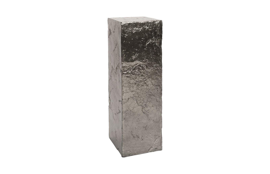 SwayLiving Slate Pedestal, Large, Liquid Silver ACCENT TABLES