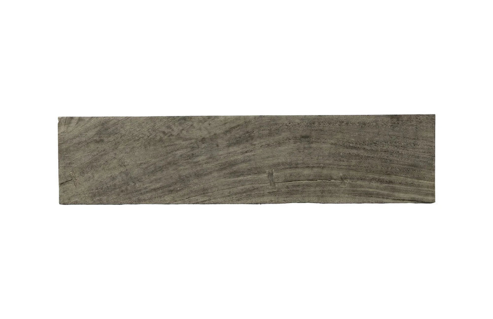 60"D x 14"W x 17"H/Gray Stone, Satin Black Legs