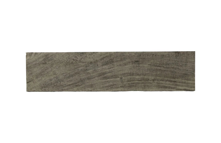 60"D x 14"W x 17"H/Gray Stone, Satin Black Legs