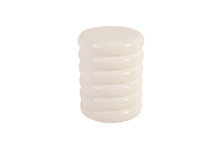 SwayLiving Ribbed Stool, Gel Coat White OTTOMANS, POUFS, + STOOLS