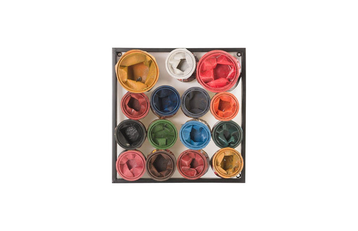 SwayLiving Paint Can Wall Art, Square, Assorted Colors, SM WALL ART