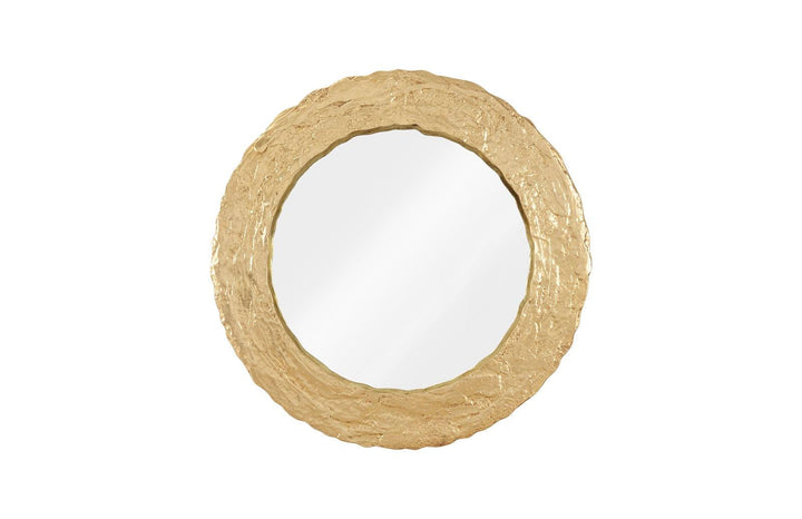 SwayLiving Molten Mirror, Round, Gold Leaf WALL MIRRORS