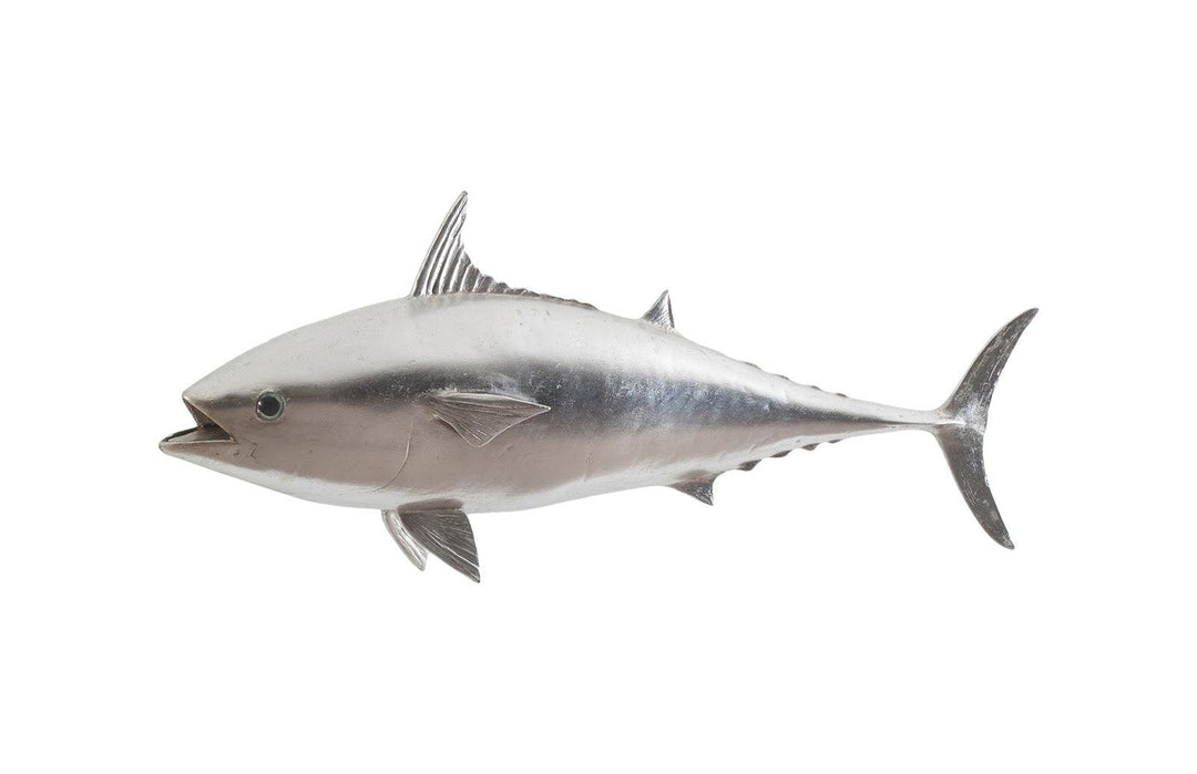 SwayLiving Mackerel Fish Wall Sculpture, Resin, Silver Leaf WALL ACCENTS