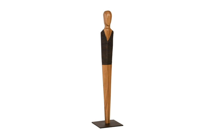 SwayLiving Vested Male Sculpture, Small, Chamcha, Natural, Black, Copper DECORATIVE OBJECTS