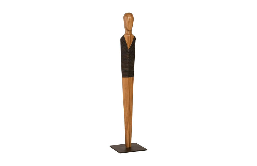 SwayLiving Vested Male Sculpture, Small, Chamcha, Natural, Black, Copper DECORATIVE OBJECTS