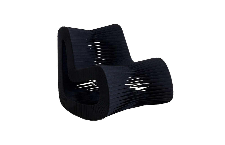 SwayLiving Seat Belt Rocking Chair, Black/Black ACCENT + LOUNGE CHAIRS