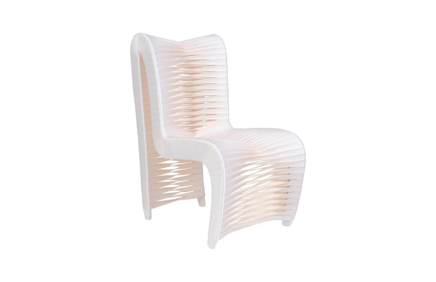 SwayLiving Seat Belt Dining Chair, High Back, White/Off-White - Set of 2 DINING CHAIRS