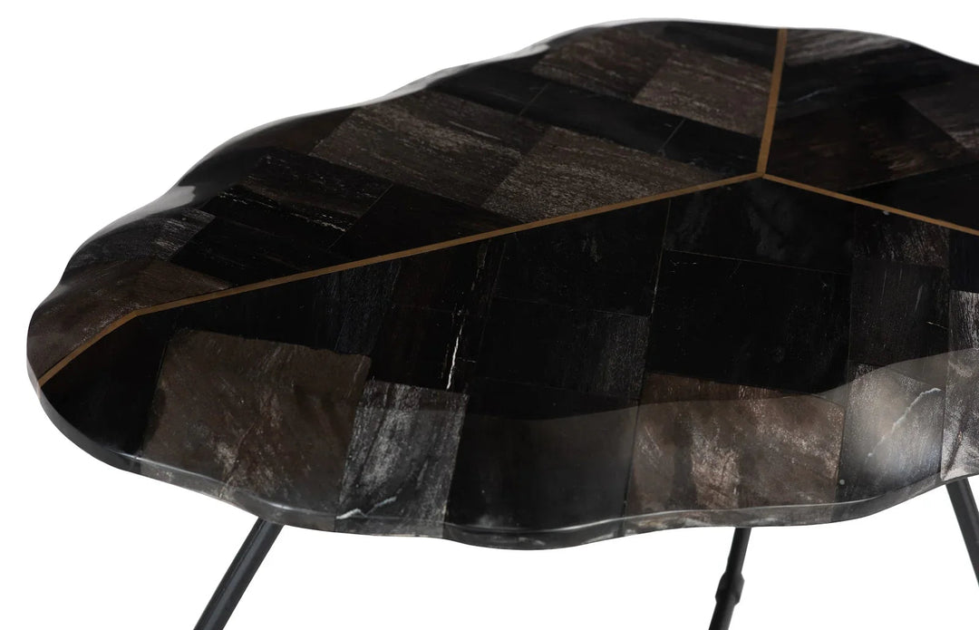 SwayLiving SwayLiving Mosaic Leaf Petrified Coffee Table