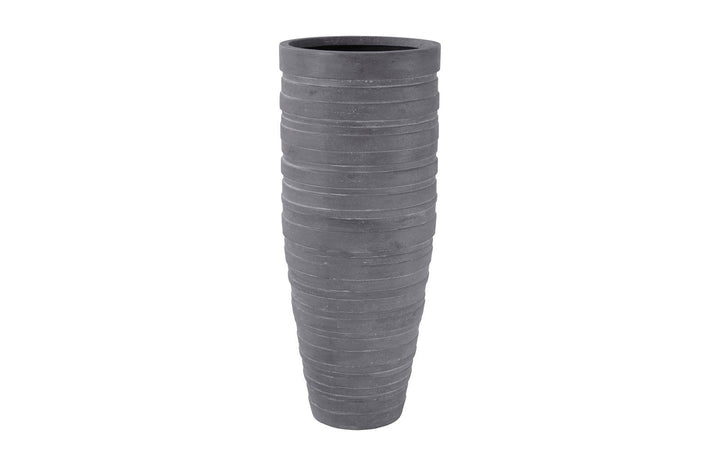 SwayLiving June Slim Planter, Raw Gray, LG PLANTERS