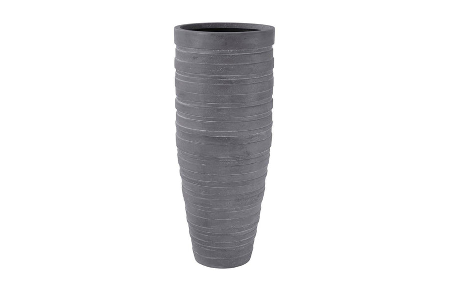 SwayLiving June Slim Planter, Raw Gray, LG PLANTERS