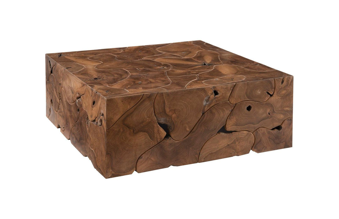 SwayLiving Teak Slice Coffee Table, Square COFFEE TABLES