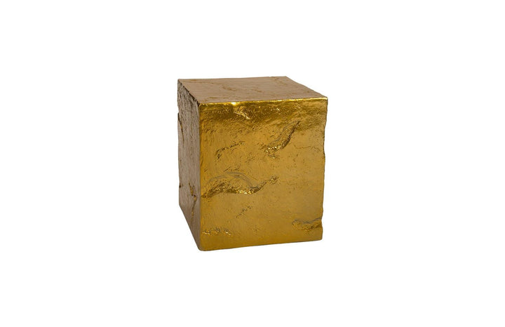 SwayLiving Slate Pedestal, Small, Liquid Gold ACCENT TABLES