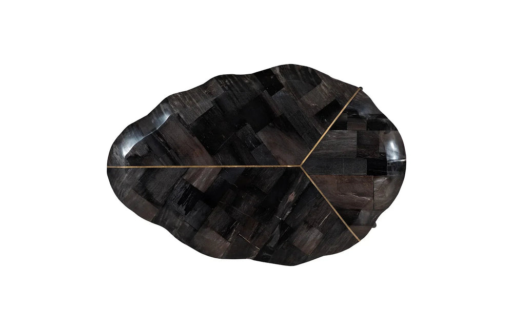 SwayLiving SwayLiving Mosaic Leaf Petrified Wood Coffee Table