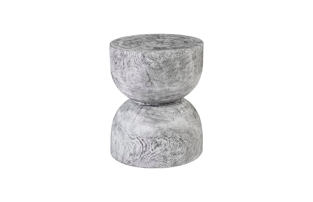 SwayLiving Hour Glass Side Table, Gray Stone ACCENT TABLES