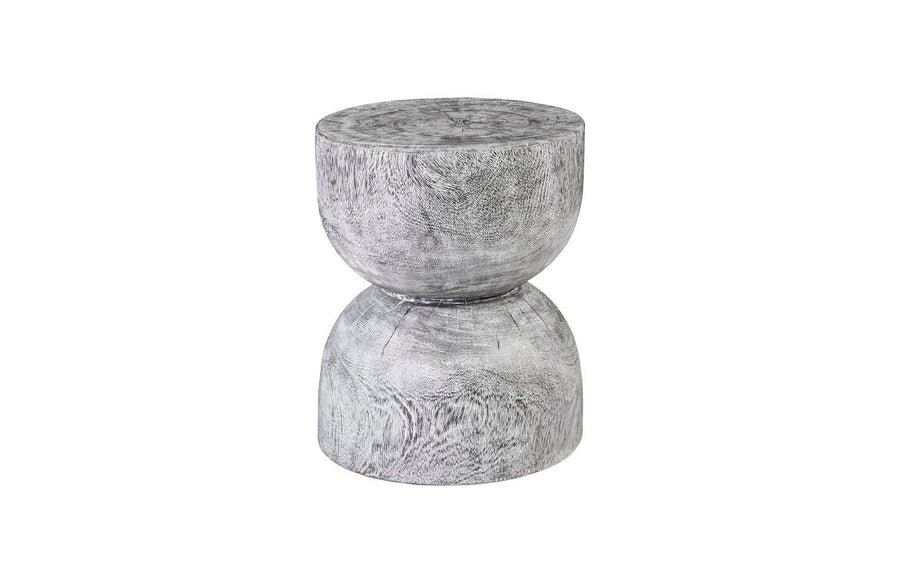 SwayLiving Hour Glass Side Table, Gray Stone ACCENT TABLES