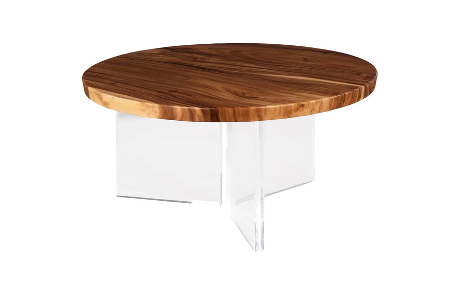 SwayLiving SwayLiving Floating Round Dining Table With Acrylic Legs