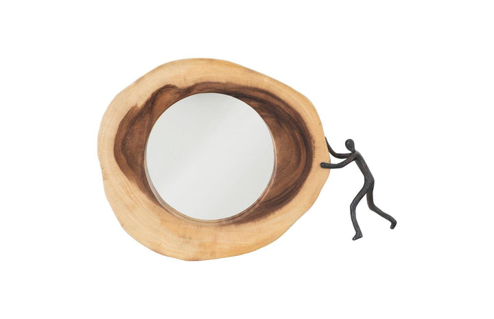 SwayLiving Atlas Crosscut Mirror, Small, Right Side Full Body WALL MIRRORS