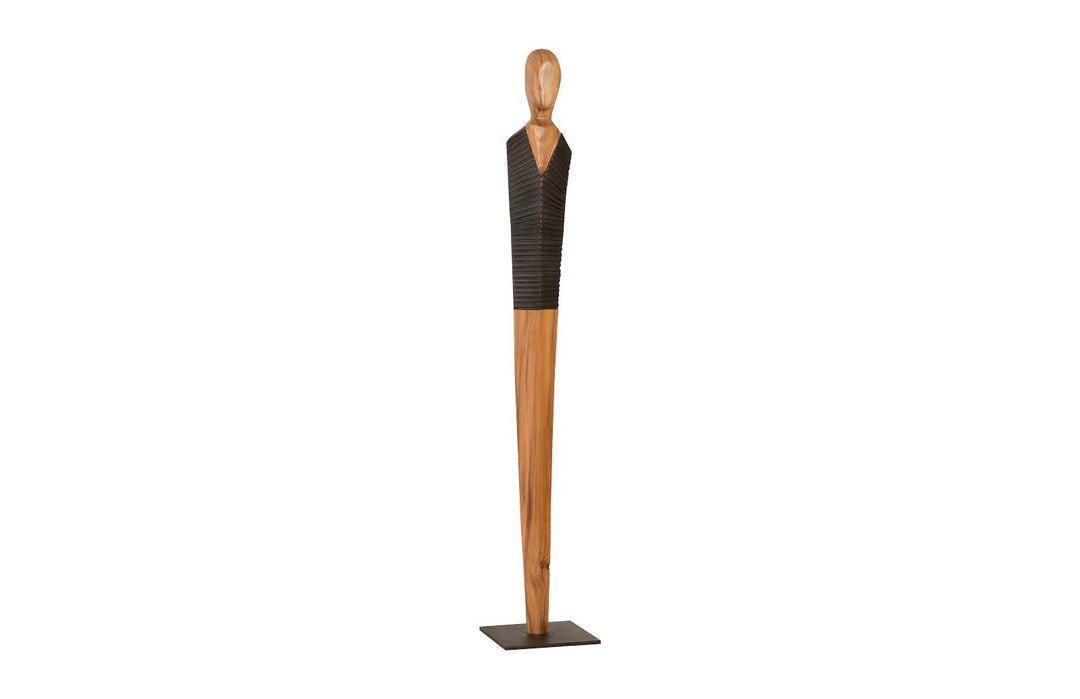 SwayLiving Vested Male Sculpture, Large, Chamcha, Natural, Black, Copper DECORATIVE OBJECTS