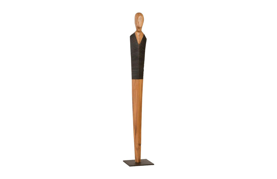 SwayLiving Vested Male Sculpture, Large, Chamcha, Natural, Black, Copper DECORATIVE OBJECTS