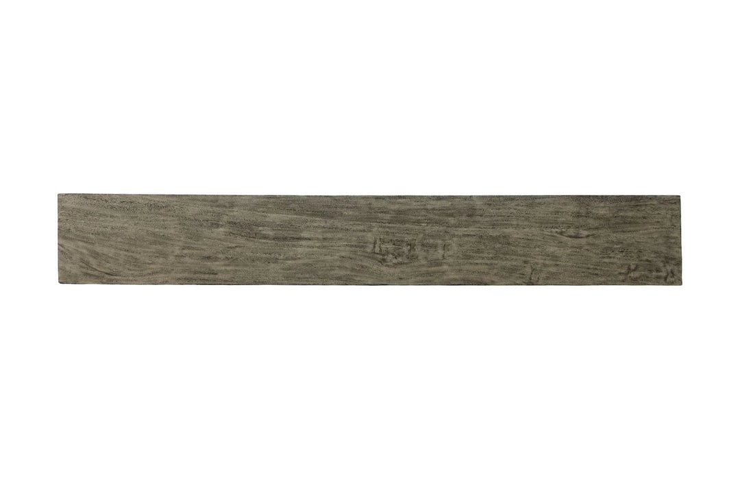 96"D x 14"W x 17"H/Gray Stone, Satin Black Legs