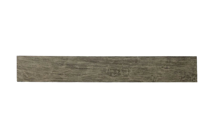 96"D x 14"W x 17"H/Gray Stone, Satin Black Legs