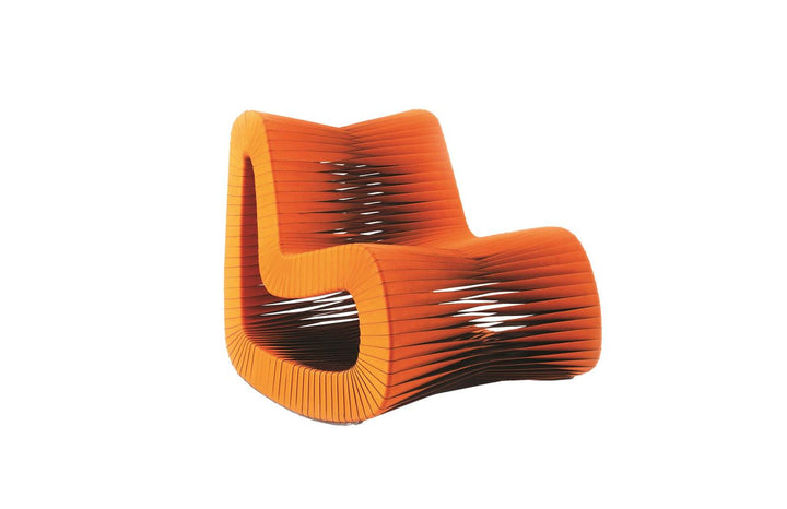 SwayLiving Seat Belt Rocking Chair, Orange ACCENT + LOUNGE CHAIRS