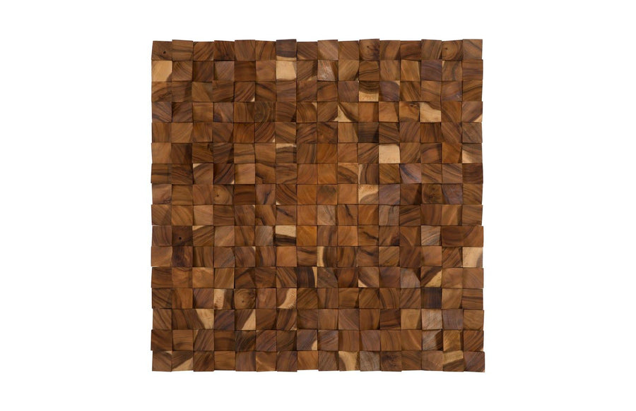 SwayLiving Blocks Wall Art, Chamcha Wood, Natural, LG WALL ART