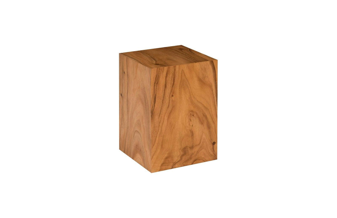 SwayLiving Origins Pedestal, Small, Mitered Chamcha Wood, Natural ACCENT TABLES