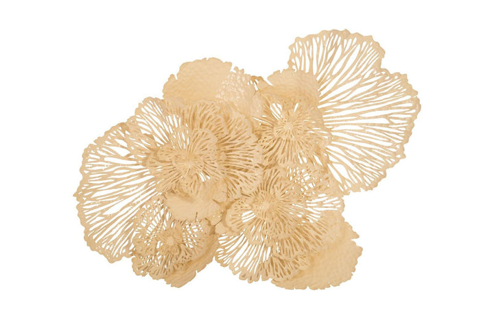 SwayLiving Flower Wall Art, Large, Ivory, Metal WALL ACCENTS